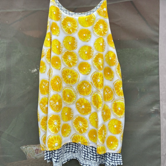 Anthropologie Porridge Lemon Slice Print Swing Layered Top🍋 - Picture 2 of 4
